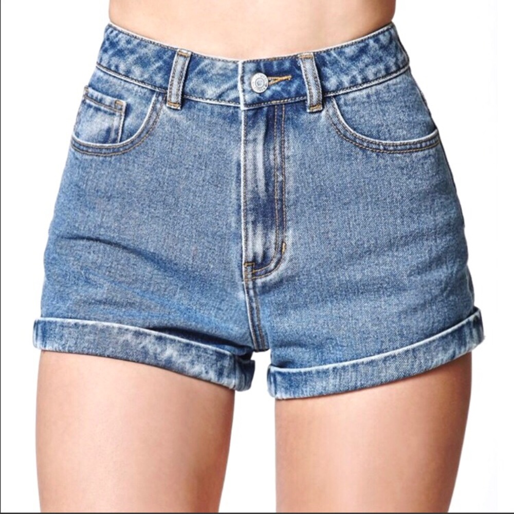 Brandy Melvin John Galt HIGH Rise Mom Shorts Denim Or Slouch One Size